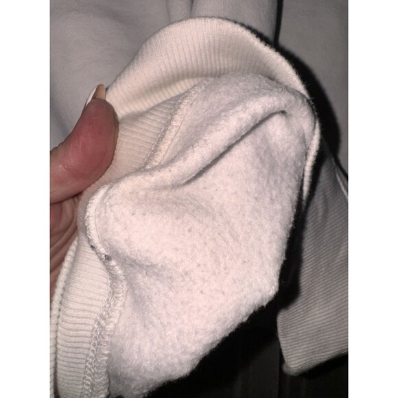 Tommy Hilfiger White Logo Sweatshirt XL Crewneck Cotton/Polyester Unisex Casual - Picture 6 of 8